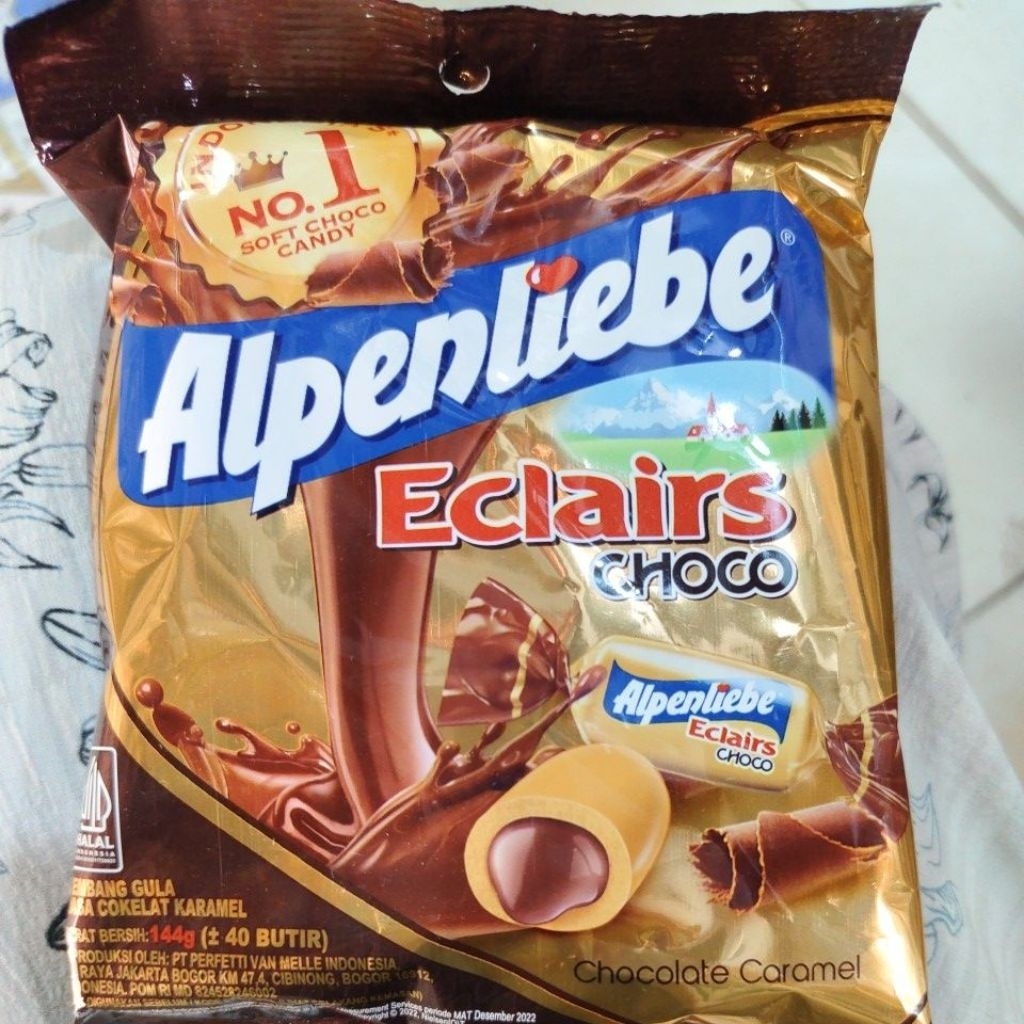 

Permen Alpenliebe eclairs choco caramel 144g (kurang lebih 40butir)