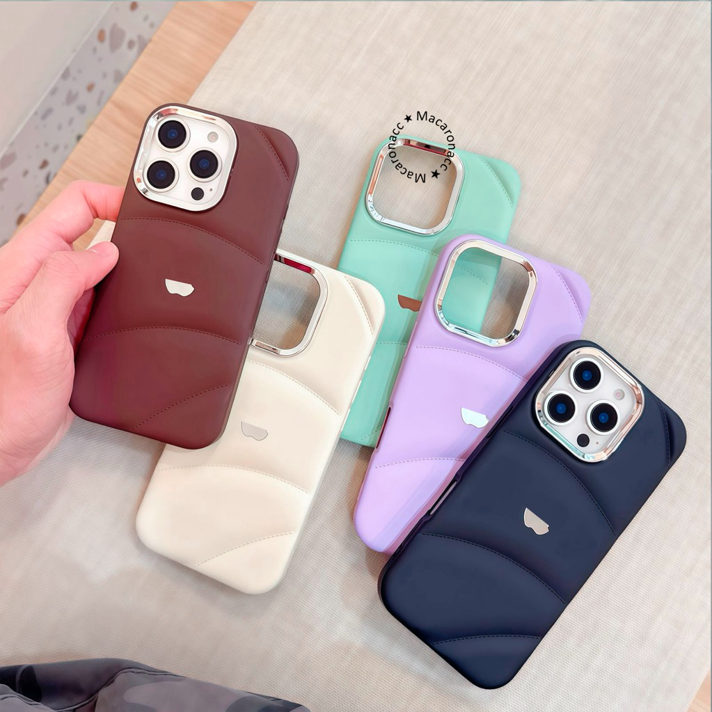 Case Premium Elegan Creative With Stiker Logo Compatible Iphone 7 7+ X Xs Xr 11 12 13 14 15 Pro Plus