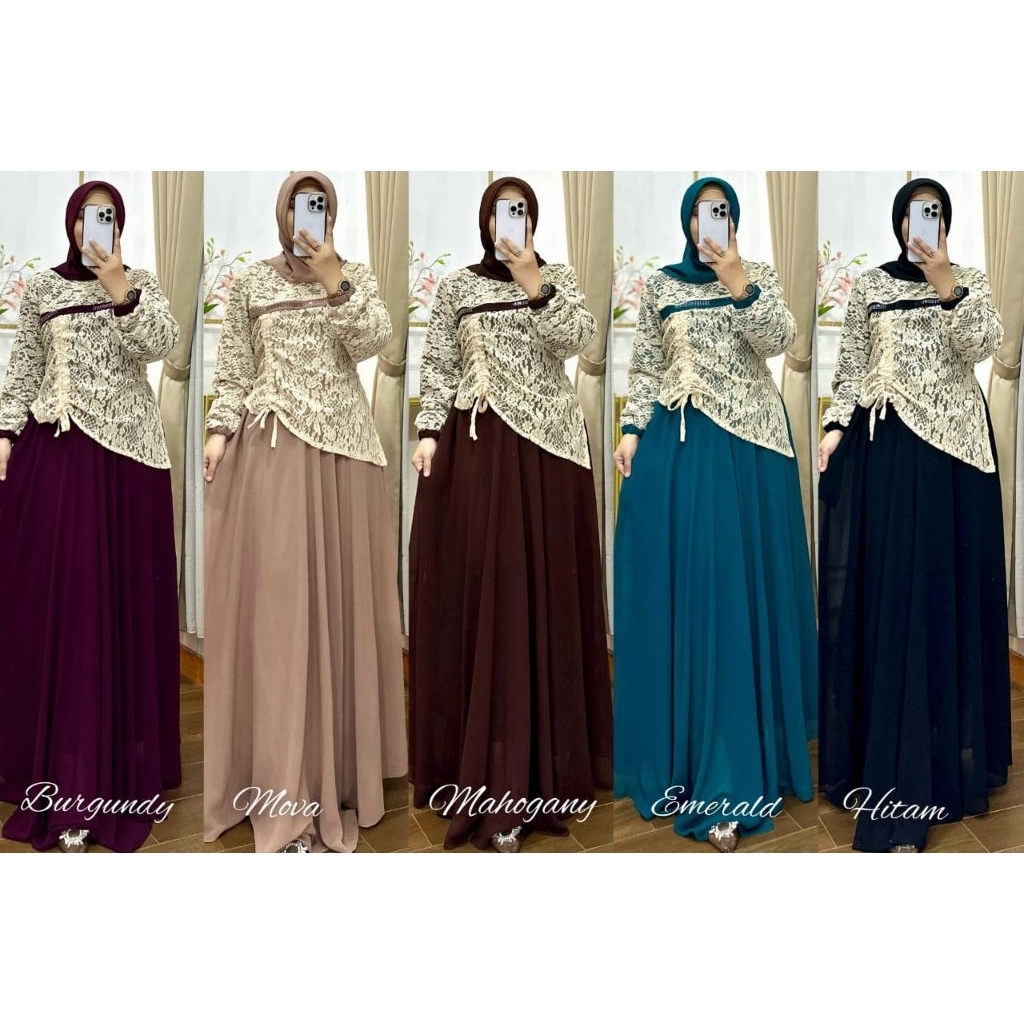 GAMIS WANITA NABILA SET HIJAB