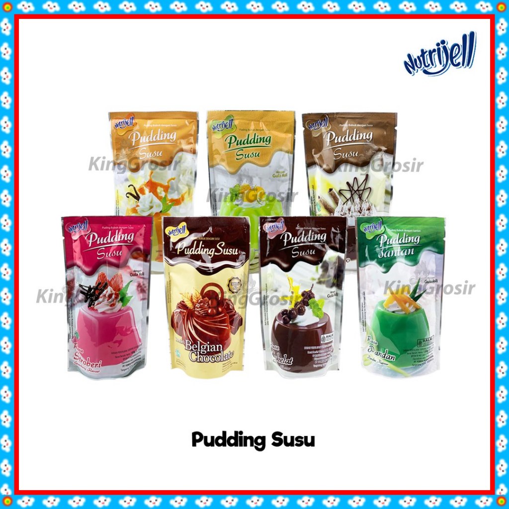 

Nutrijell Pudding Susu / Nutrijell Pudding Lapis / NUtrijell Pudding Santan / Puding Bubuk Instan