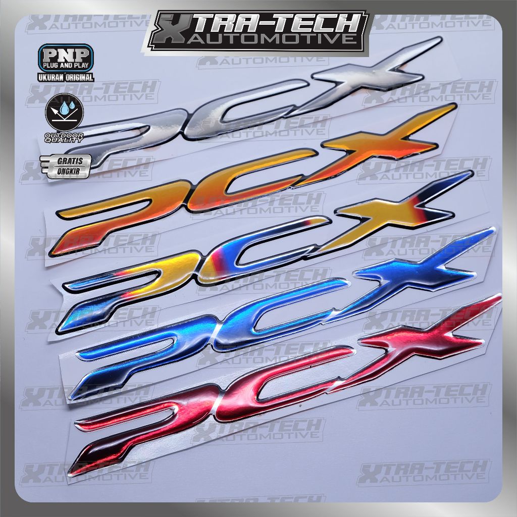 emblem timbul honda pcx / emblem titanium honda pcx / emblem honda pcx / logo timbul honda pcx