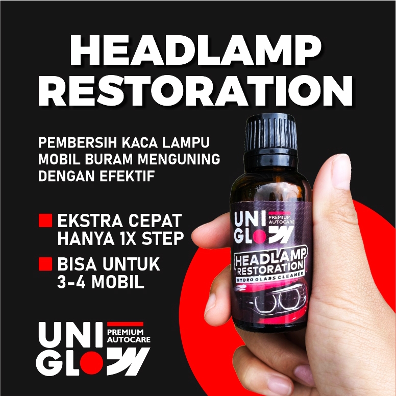Uniglow Headlamp Restoration – Pembersih Kaca Lampu Mobil Buram dan Menguning Ampuh