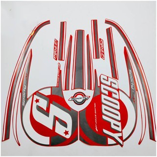 Stiker Striping Honda Scoopy Sporty 2015 Merah Putih List Stiker Standar Scoopy Sporty 2015 Terbaik