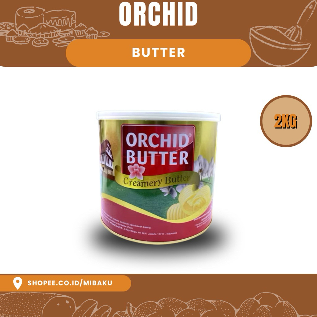 

Orchid Butter 2kg - Creamery Butter Premium untuk Kue, Roti & Masakan