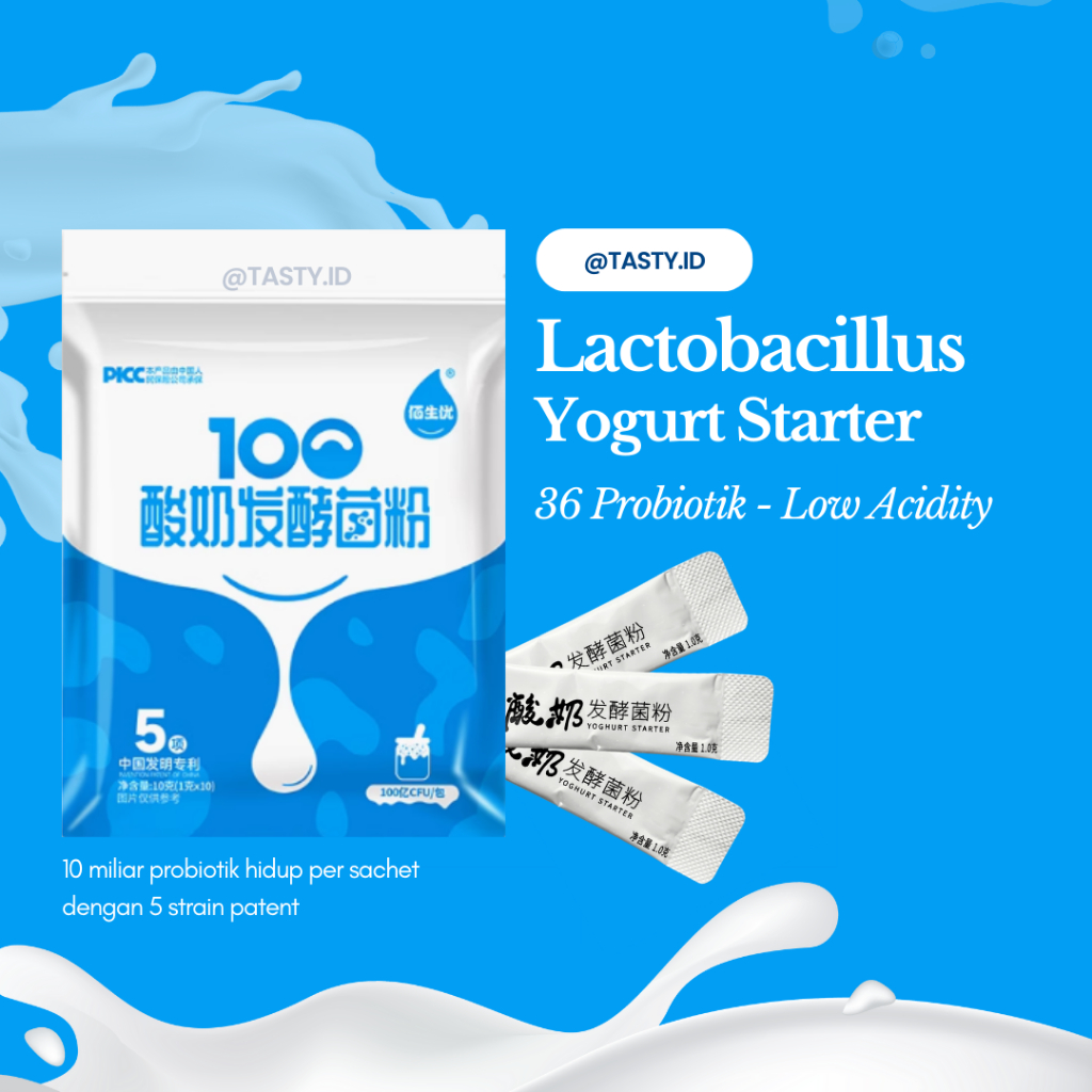 

Yogurt Starter 36 Bulgaria / Yogurt Culture / Kultur Yogurt / Bibit Yogurt / Biang Yogurt 36 Probiotik Bulgaria 1 Gram Sachet