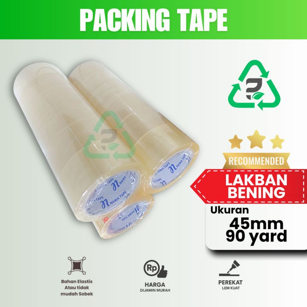 

Lakban Bening / Lakban Coklat / Lakban Fragile / Tape Packing / Lakban