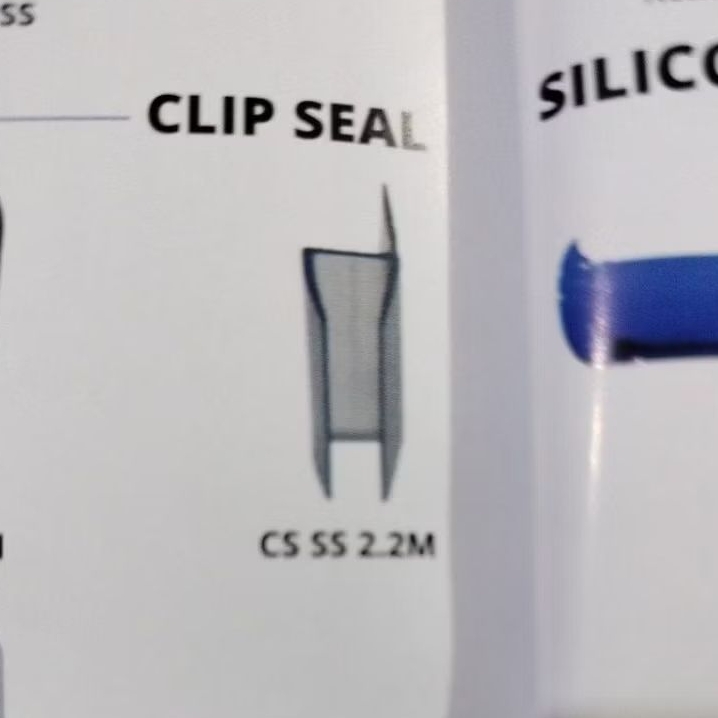 clip seal shower kaca dekson CS 2.2m