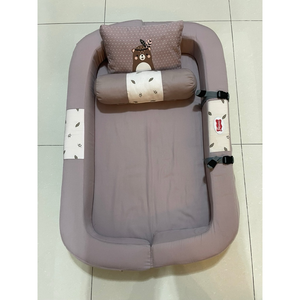 Preloved Dialogue Kasur Sofa Bayi Bearie Series Matress DGK9306 Pink Baby Bed Portable