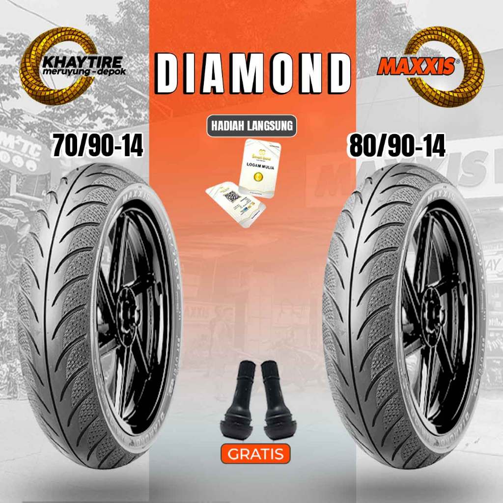 SATUAN DAN SEPASANG BAN MAXXIS DIAMOND RING 14 ALL MATIC TUBELESS