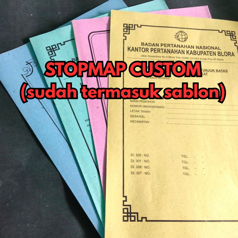 

STOPMAP/MAP CUSTOM SABLON F4 FOLIO FREE DESAIN - STOPMAP CUSTOM SABLON 1 WARNA (100 pcs)