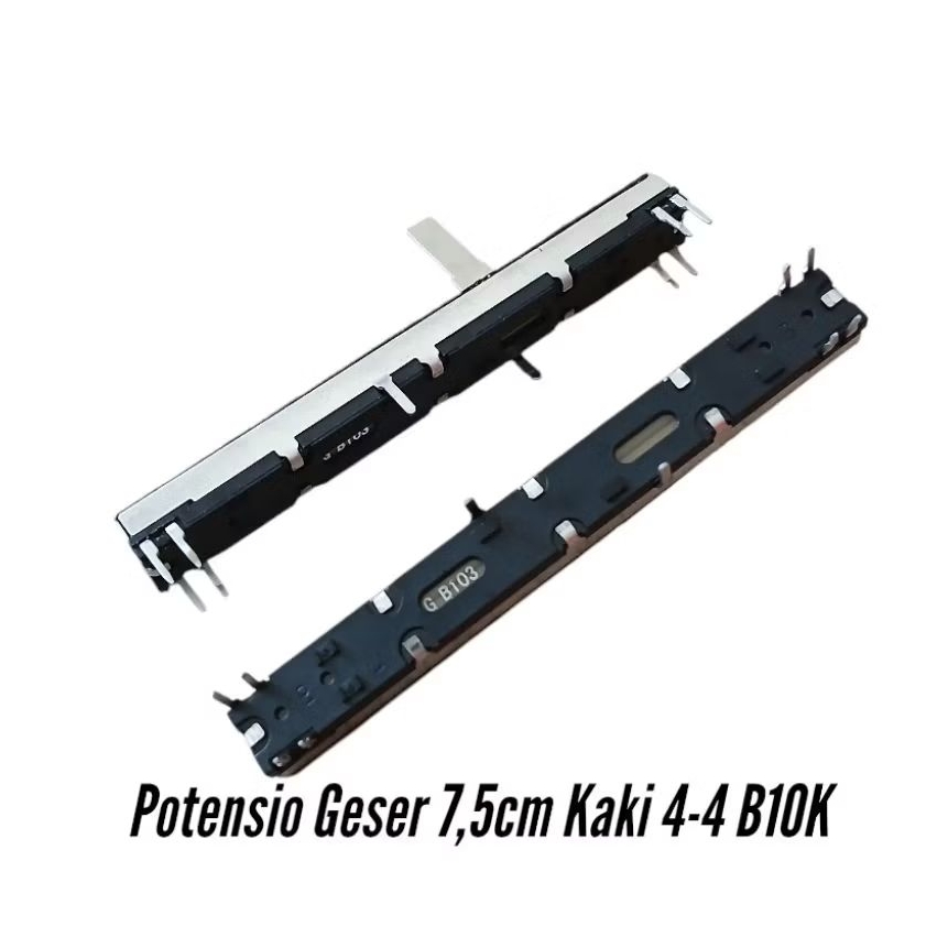 Potensio Geser 7,5cm Kaki 4-4 Hitam B10K