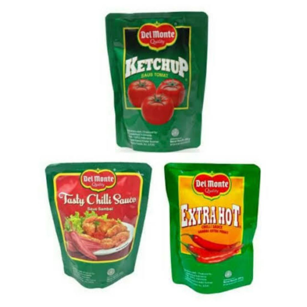 

Saus Tomat dan saus pedas del monte kemasan refill termurah