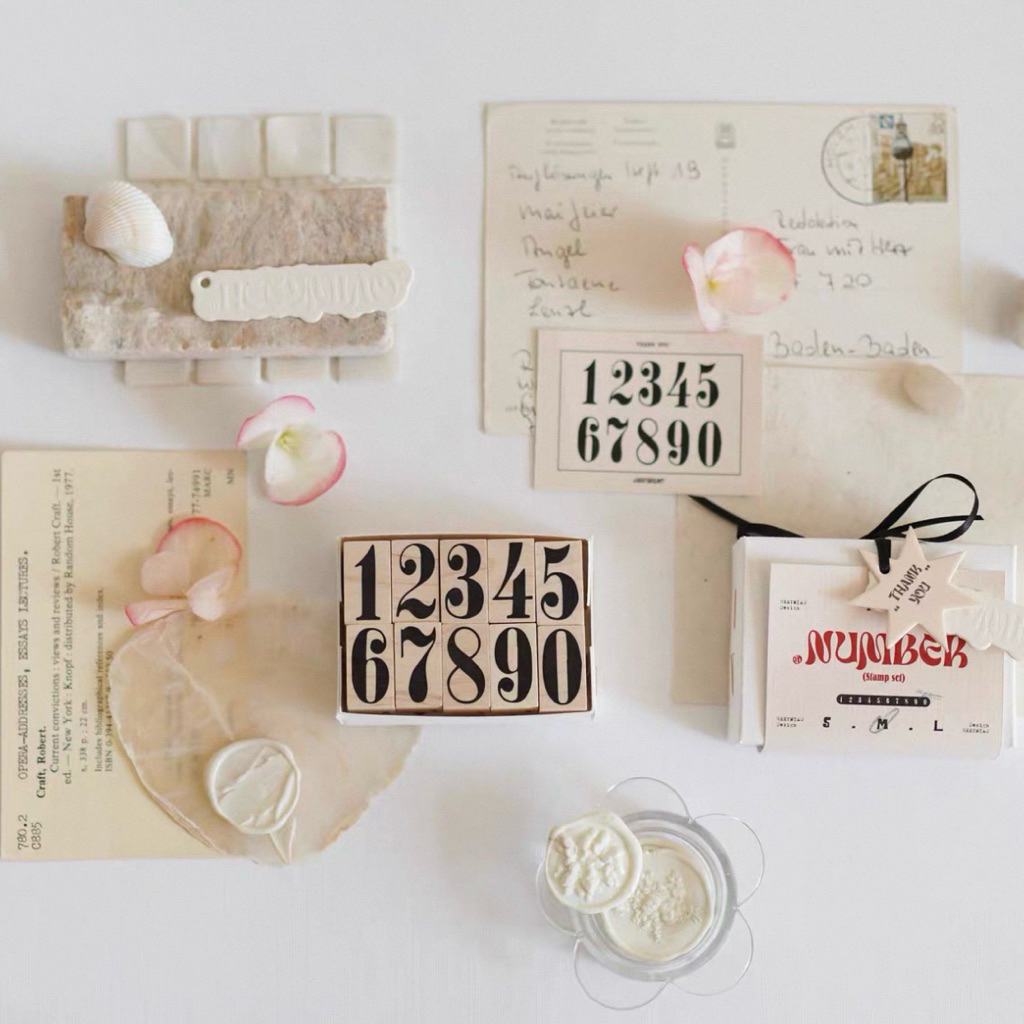 

Heeymiao Number Rubber Stamp Set