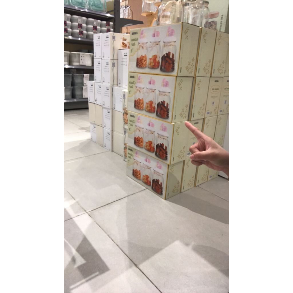 BEST SALE Toples kaca macaroon informa/toples kue lebaran