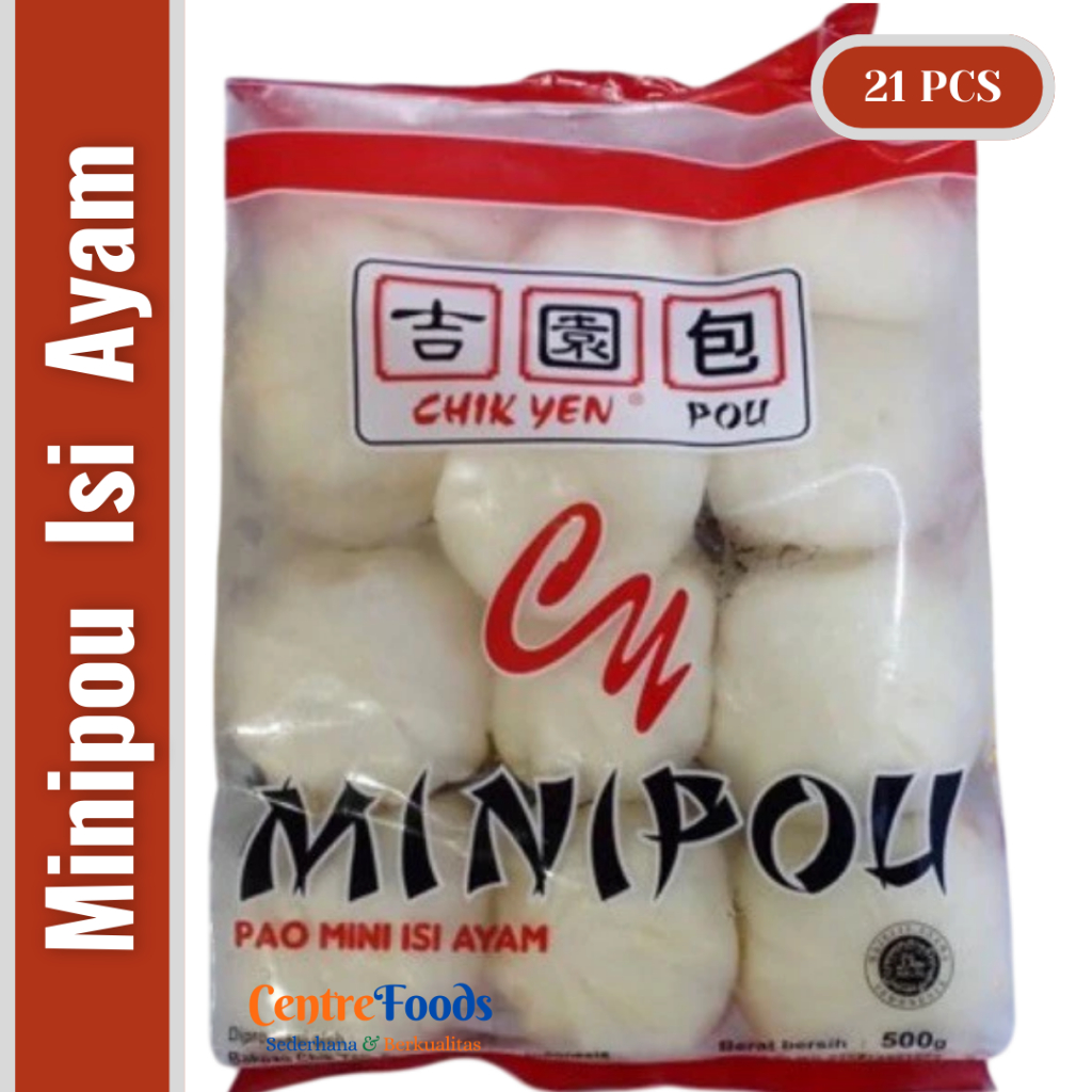 

Minipou Pao Mini Isi Ayam - Mantau CHIK YEN | Isi 21 Pcs - 500gr [ Harga Per BKS ]