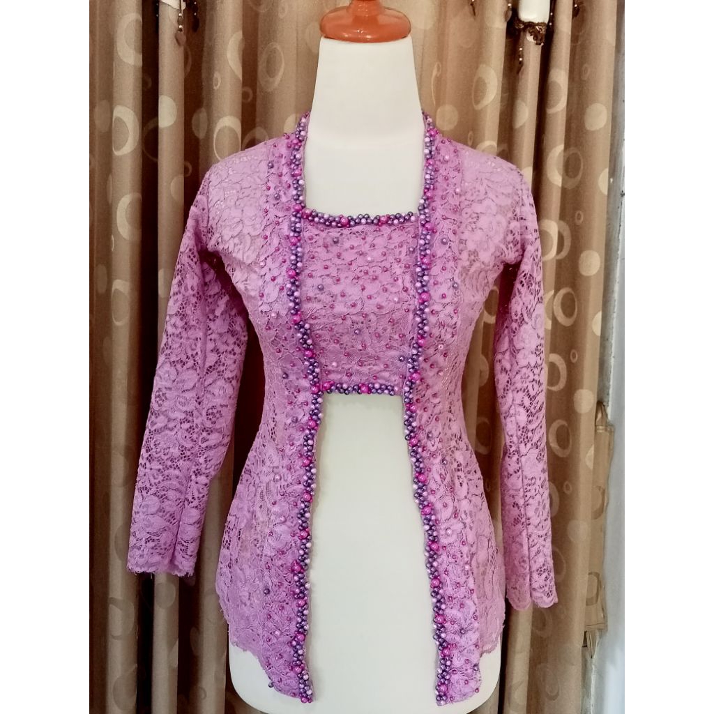 Kebaya Kutubaru Pink salem