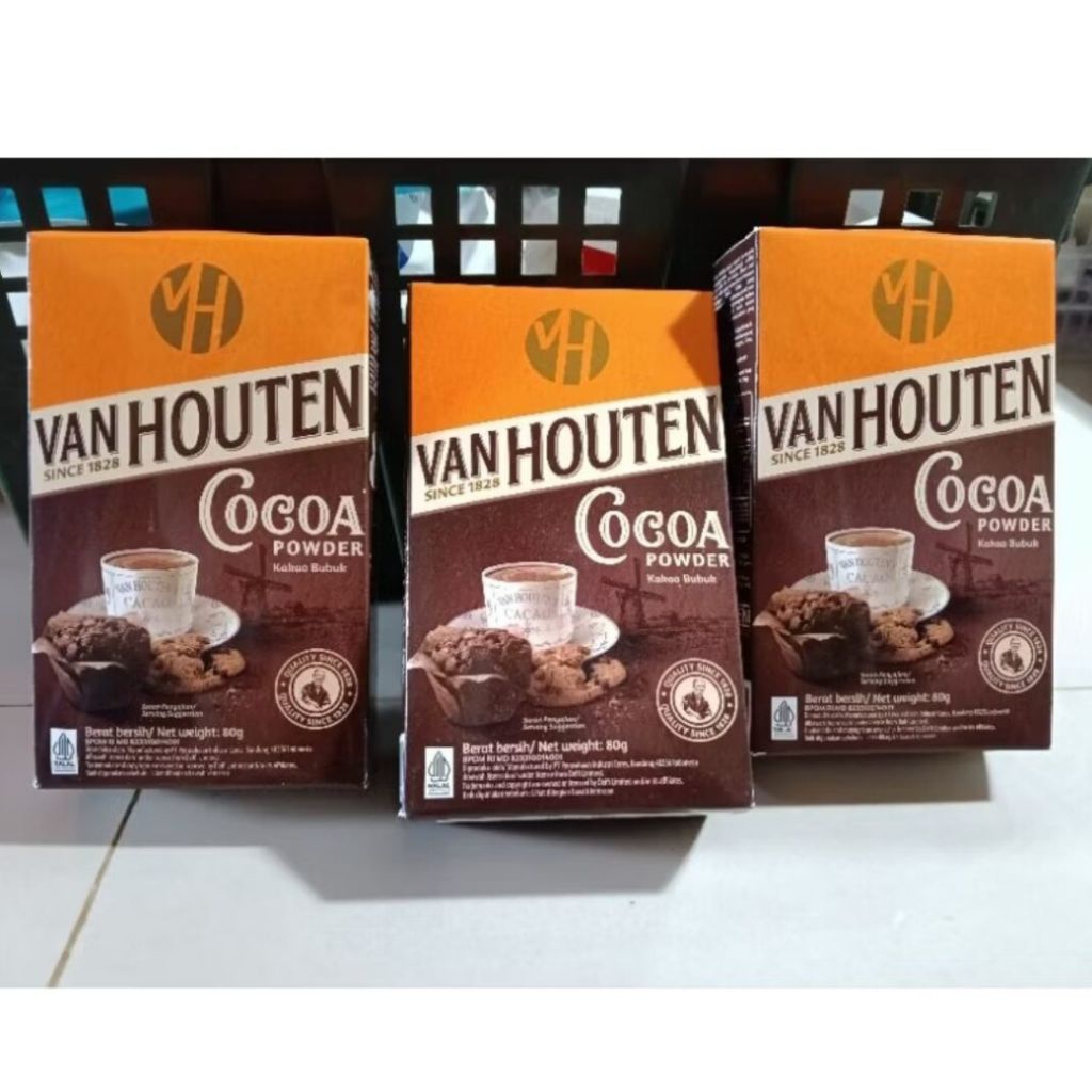 

Coklat cokelat kakao bubuk Van Houten cocoa powder asli original 80 gr