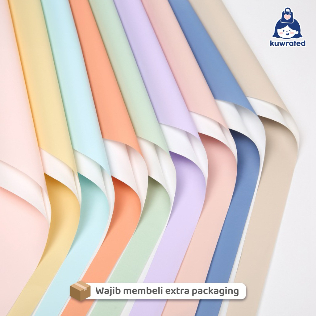 

(20 LEMBAR) BICOLOR WHITE FLOWER WRAPPING PAPER CELLOPHANE KERTAS BUKET BUNGA DUA WARNA KERTAS PEMBUNGKUS BUNGA TWO TONE PACK TERMURAH