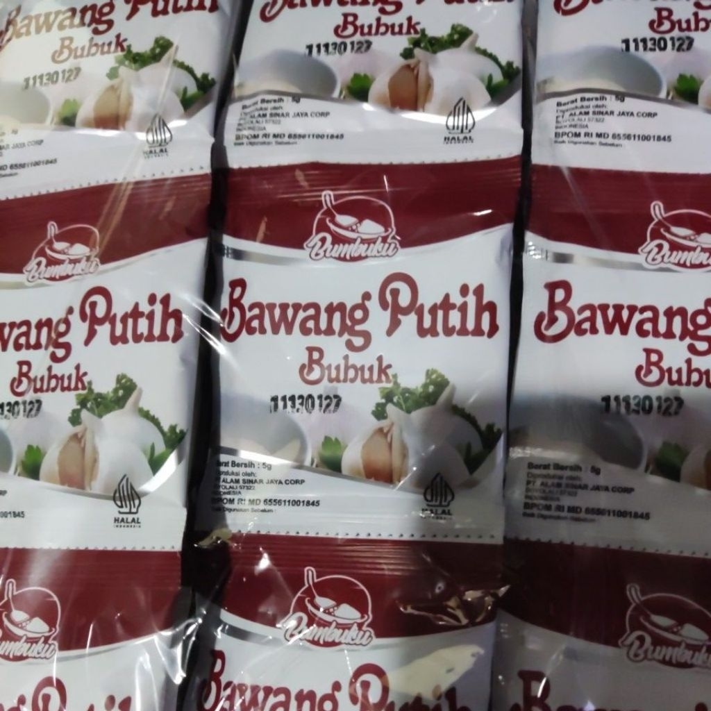 

bubuk bawang putih bumbuku renteng 500 isi 12 biji