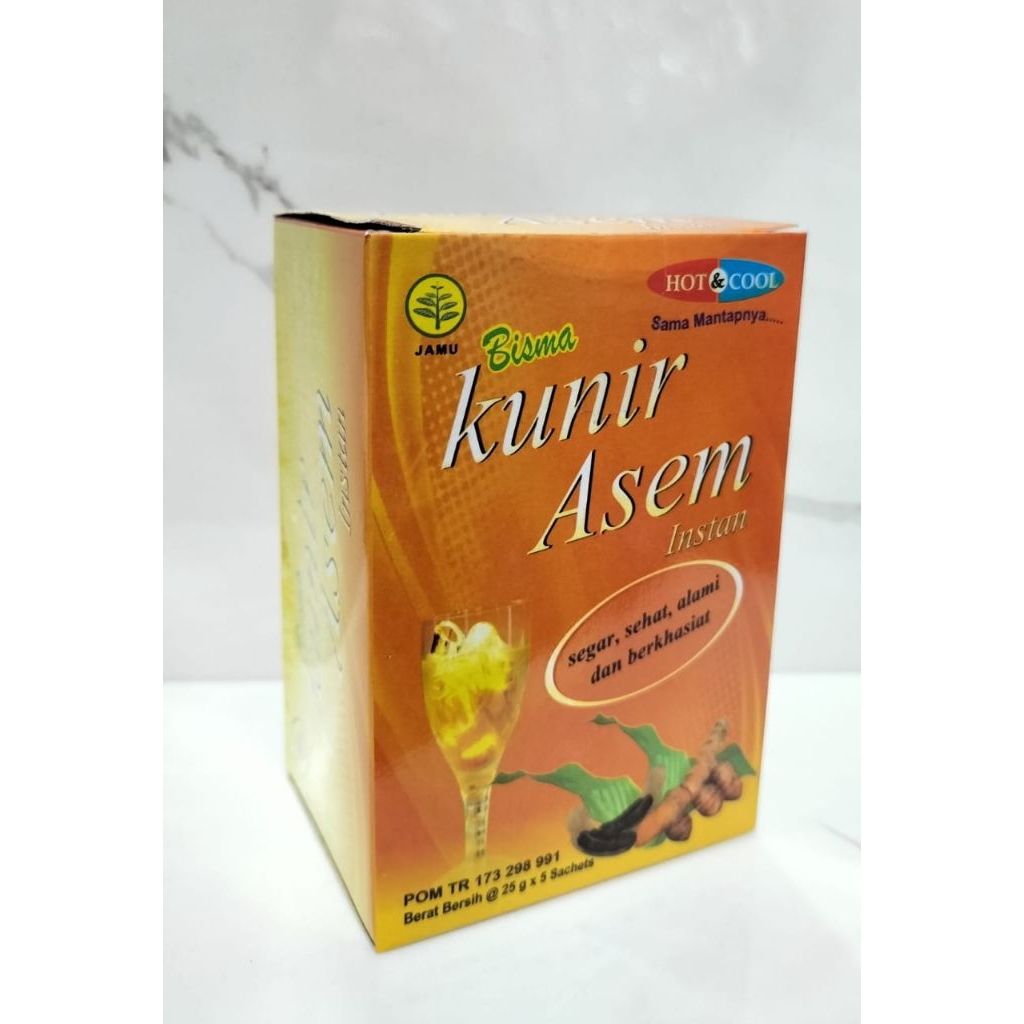 

Jamu Kunir Asem Instan - Bisma Sehat kemasan dos isi 5 sachet