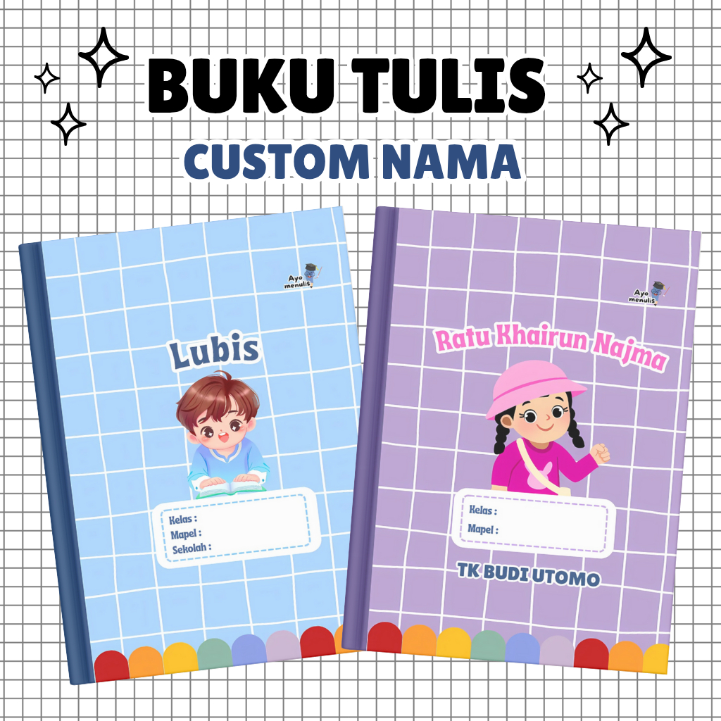 

Buku tulis Custom Nama