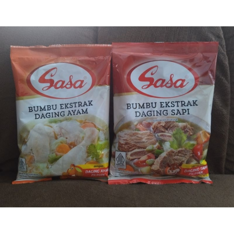 

Sasa Bumbu ekstrak Ayam & Sapi 250gr / Kaldu Ayam