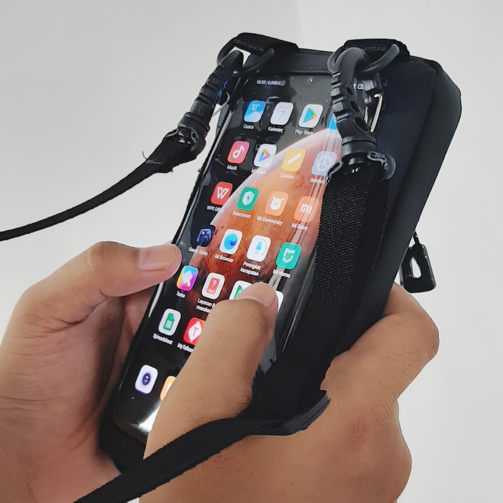 KODE P3N Navel  Tas Dompet Hp Hanging Wallet Gantung Kalung Leher Waterproof Anti Air Koin Uang Sele