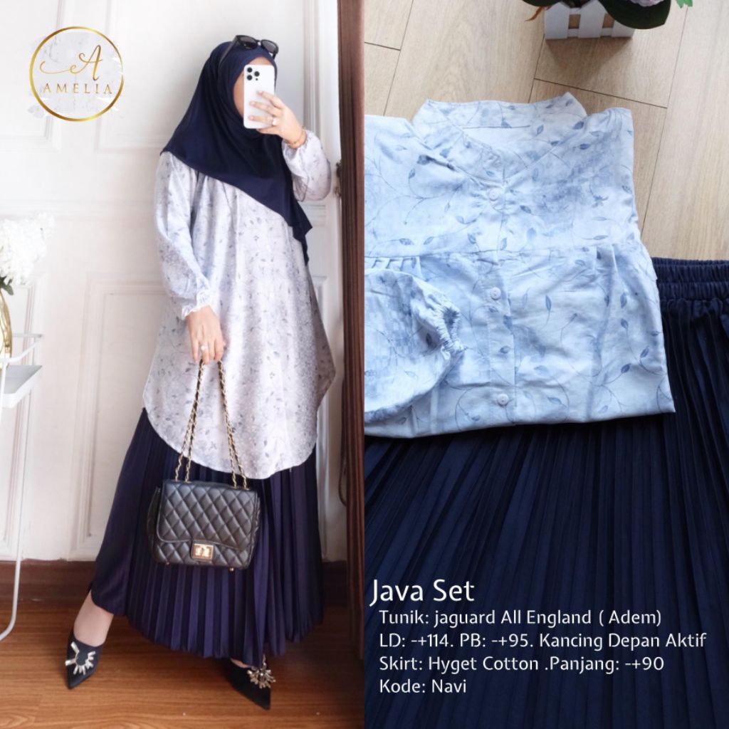 Java set tunik by amelia, matt tunik jaguard all england, skirt higet cotton