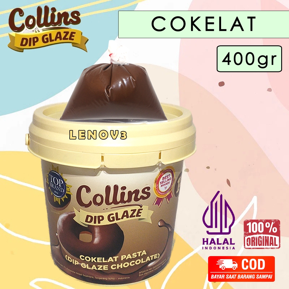 

Selai Collins Dip Glaze Rasa Cokelat 400gr | Saus Manis Pasta Selai Donat Roti Rasa Cokelat