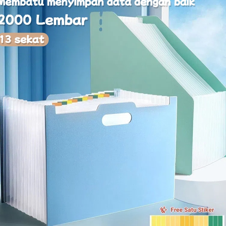 

KODE V88T Standing File A4 FREE STIKER Tas Dokumen File Keeper 13 Sekat ATK File Folder Document Bag Expanding Folder Organizer Map Kerja Clear Holder Meja Tempat Penyimpanan Berkas Kertas Ujian Map Akordeon Sekolah Kantor Pelajar