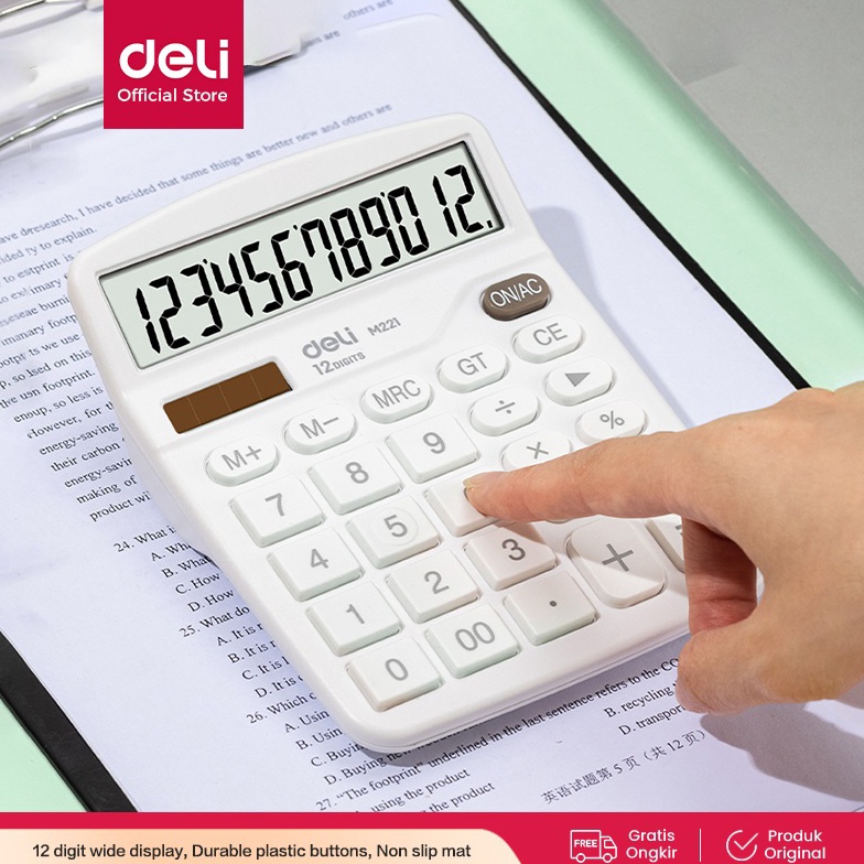 

KODE U68S Deli Kalkulator Meja Desktop Calculator Layar 12 Digit Warna Lucu EM221