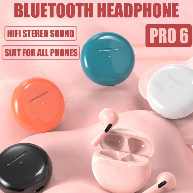 KODE W22X Pro 6 TWS Bluetooth Headset HiFi Stereo with Microphone Bluetooth Earphone Bass Headset Wi