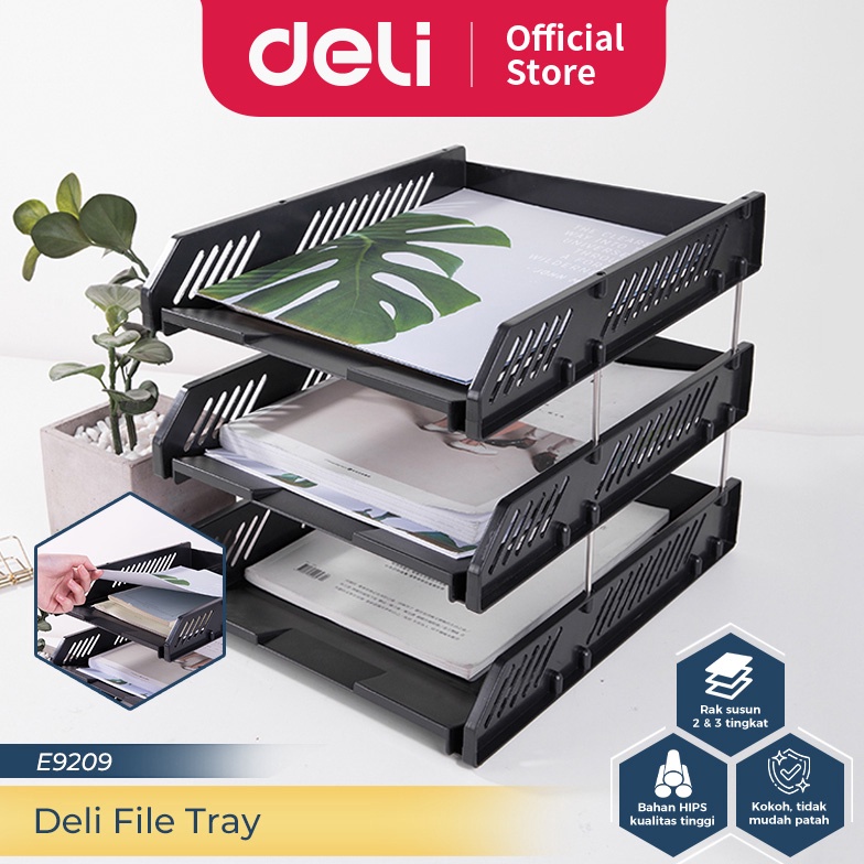 

KODE B8J Deli File Tray Rak File Susun Bahan Plastik 23 Tingkat E92X
