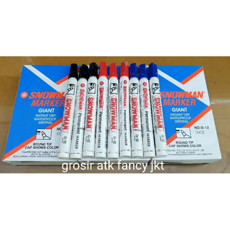 

KODE F87V G 12 Spidol Permanent Marker G12 Snowman G12
