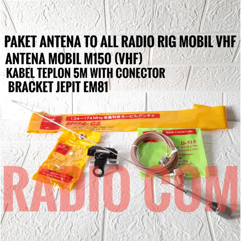 KODE I38K PAKET ANTENA RADIO MOBIL VHF ANTEN M15 GS GSA  ANTENA RADIO RIG VHF PAKET FULLSET ANTENA M