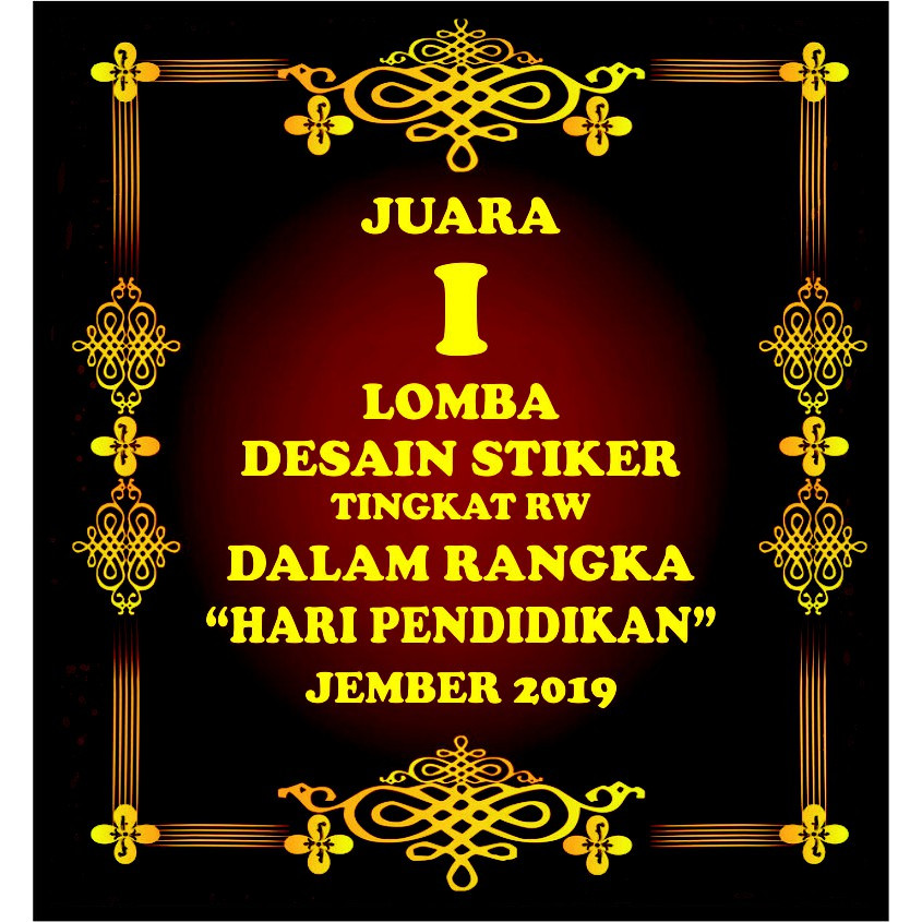 STIKER PIALA CUSTOM