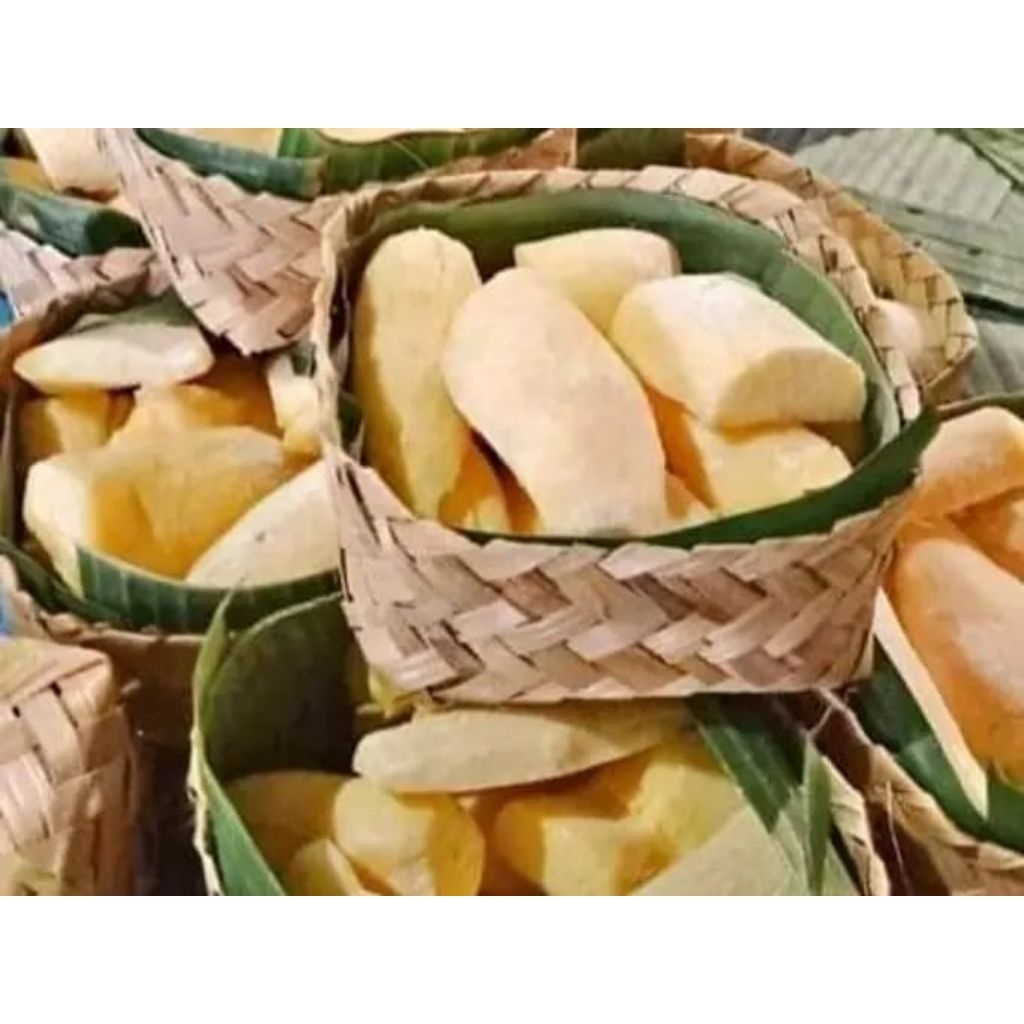 tape singkong manis empuk kemasan besek