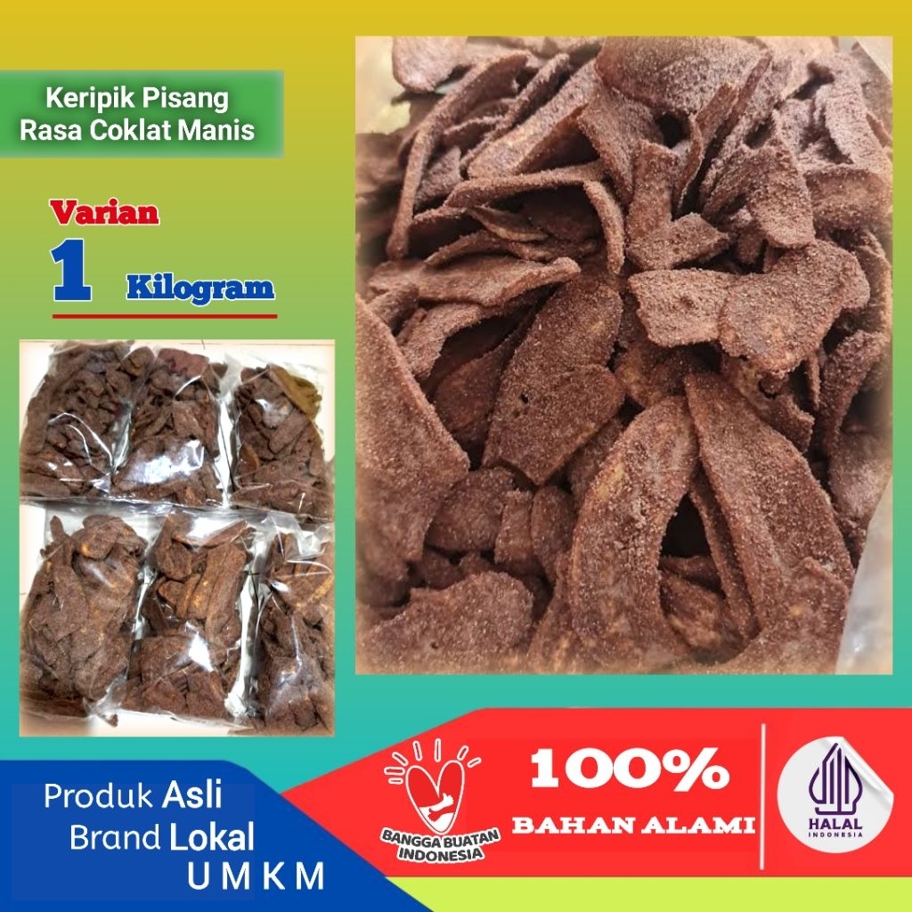

Kripik Pisang Coklat renyah,manis & gurih 1kg
