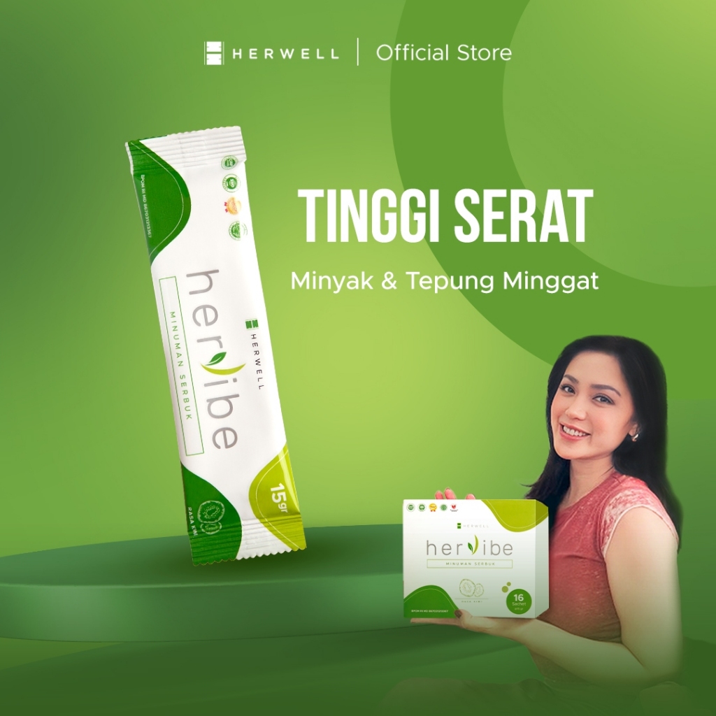 Herwell Hervibe - 1 Sachet (Pelancar Pencernaan Tinggi Serat)