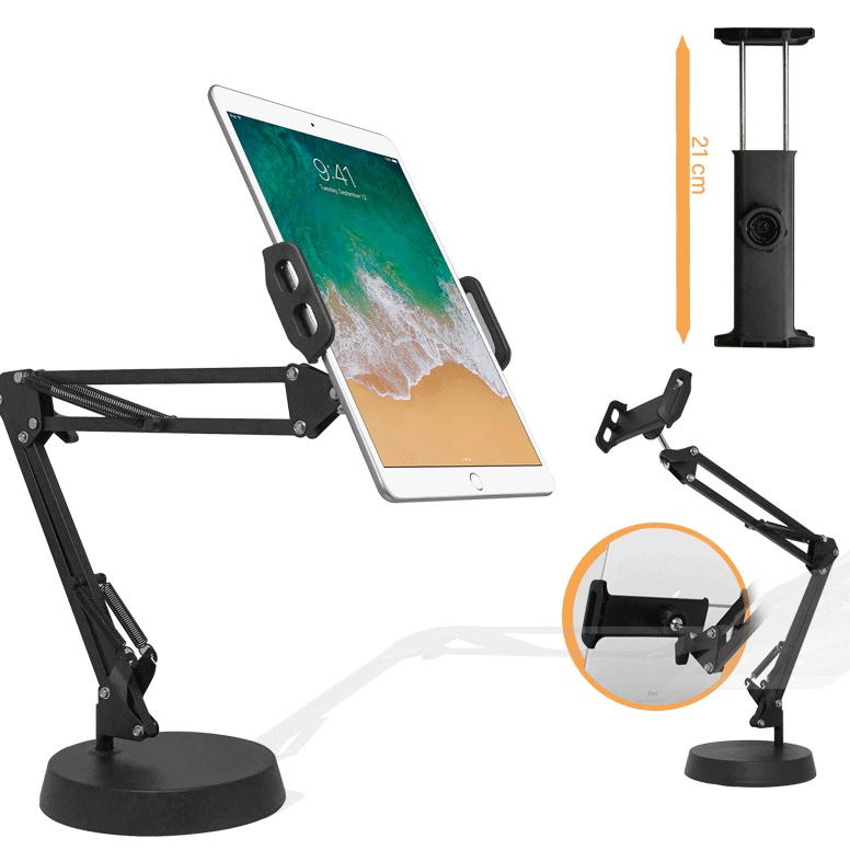 KODE K69A Holder Putar Multifungsi Universal 5115 Inch Tablet Holder Tripod Lazypod Hp Tongkat Hp St