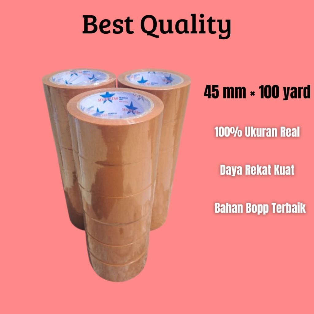 

1 Slop Lakban Coklat 45 mm x 100 yard Tebal Dan Kuat | Lakban Coklat Tebal 1 Slop 45 mm x 100 yard Termurah | Lakban Coklat Besar 45 mm × 100 yard 1 Slop Isi 6 | Lakban Coklat 100 yard 1 Slop Isi 6 Pcs Termurah