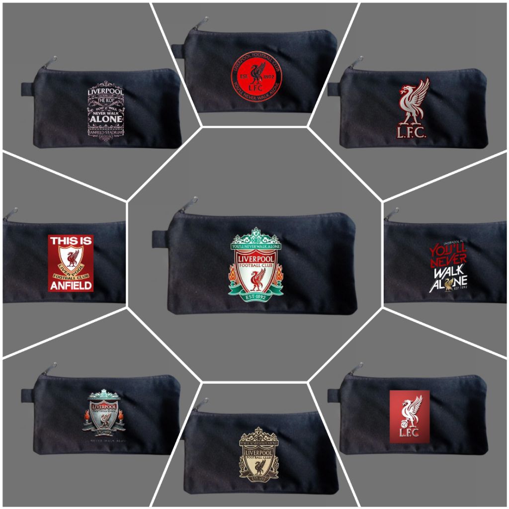 

Tempat pensil logo bola/Tempat pensil logo liverpool/Tempat alat tulis/Tempat kosmetik/Tepak canvas