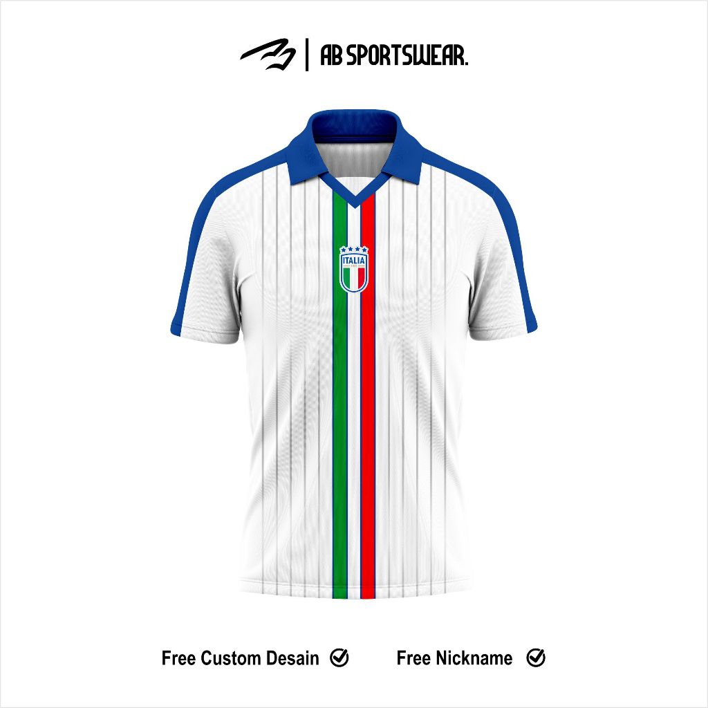 JERSEY TEBARU RETRO VINTAGE ITALIA FULL PRINTING