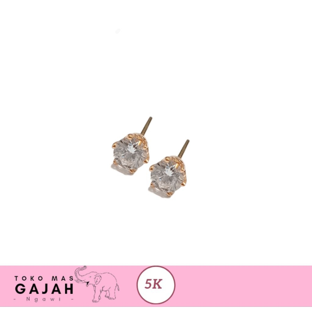 Anting emas tusuk Moissanite simpel & murah