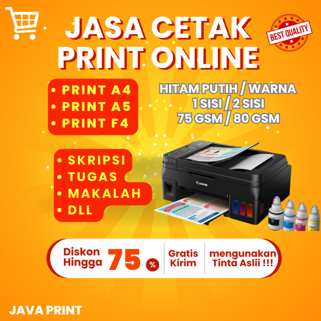 

PRINT/CETAK 80GSM Cepat Kertas A4 A5 F4 B5 Dokumen, Buku, Makalah, Skripsi, tugas, Dll