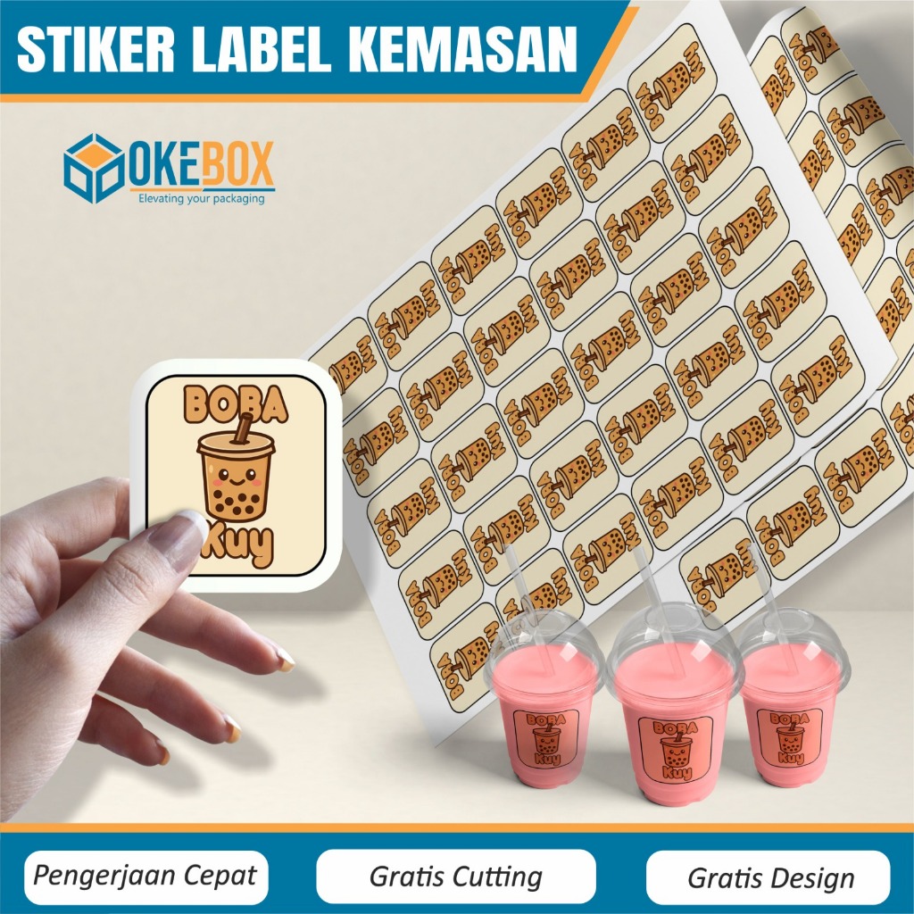 

Sticker stiker setiker label makanan custom harga murah aesthetic jualan kecil keren cromo sc4