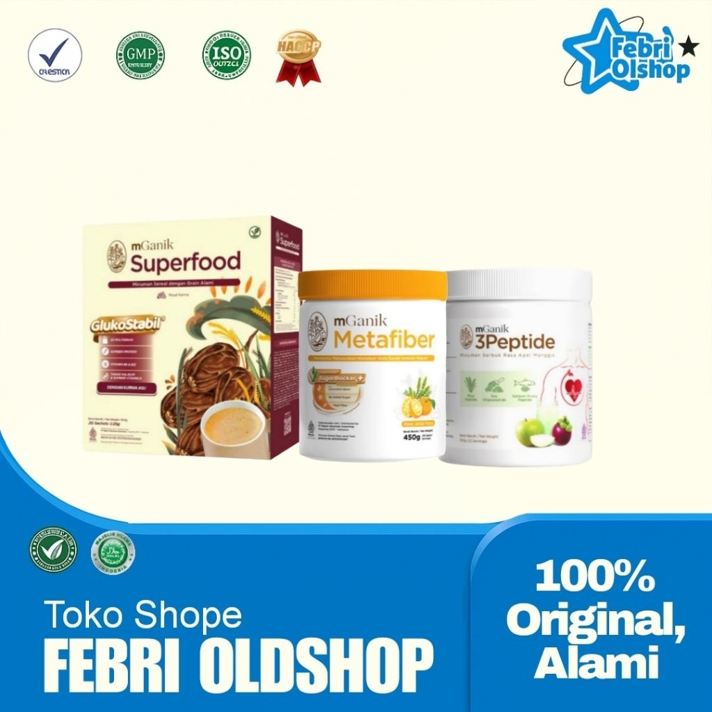 

mGanik Paket Superfood500gr - mGanik Metafiber Yuzu 450gr - obat diabetes