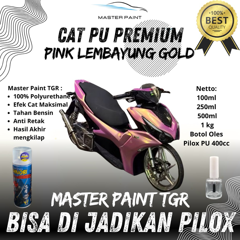 (BISA DI JADIKAN PILOX) CAT PINK LEMBAYUNG GOLD | CAT PU PINK LEMBAYUNG GOLD | CAT PINK LEMBAYUNG EM