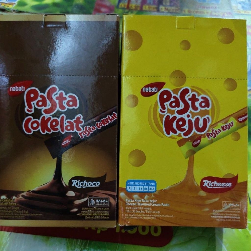 

Pasta cokelat & Pasta keju dari nabati | 1 box isi 30pcs @6g