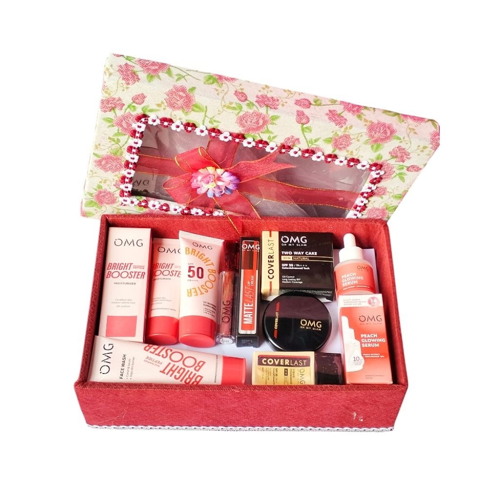 PAKET SESERAHAN PERNIKAHAN KOSMETIK 7in1 OMG | GRATIS BOX CANTIK |